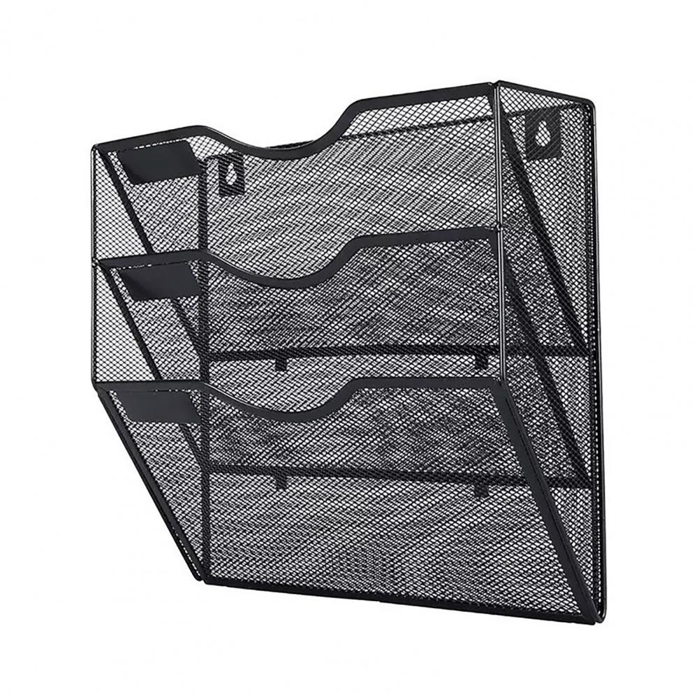 File Folder Hanging - Homeschool Organizer Tray 3-tier Mesh Metal