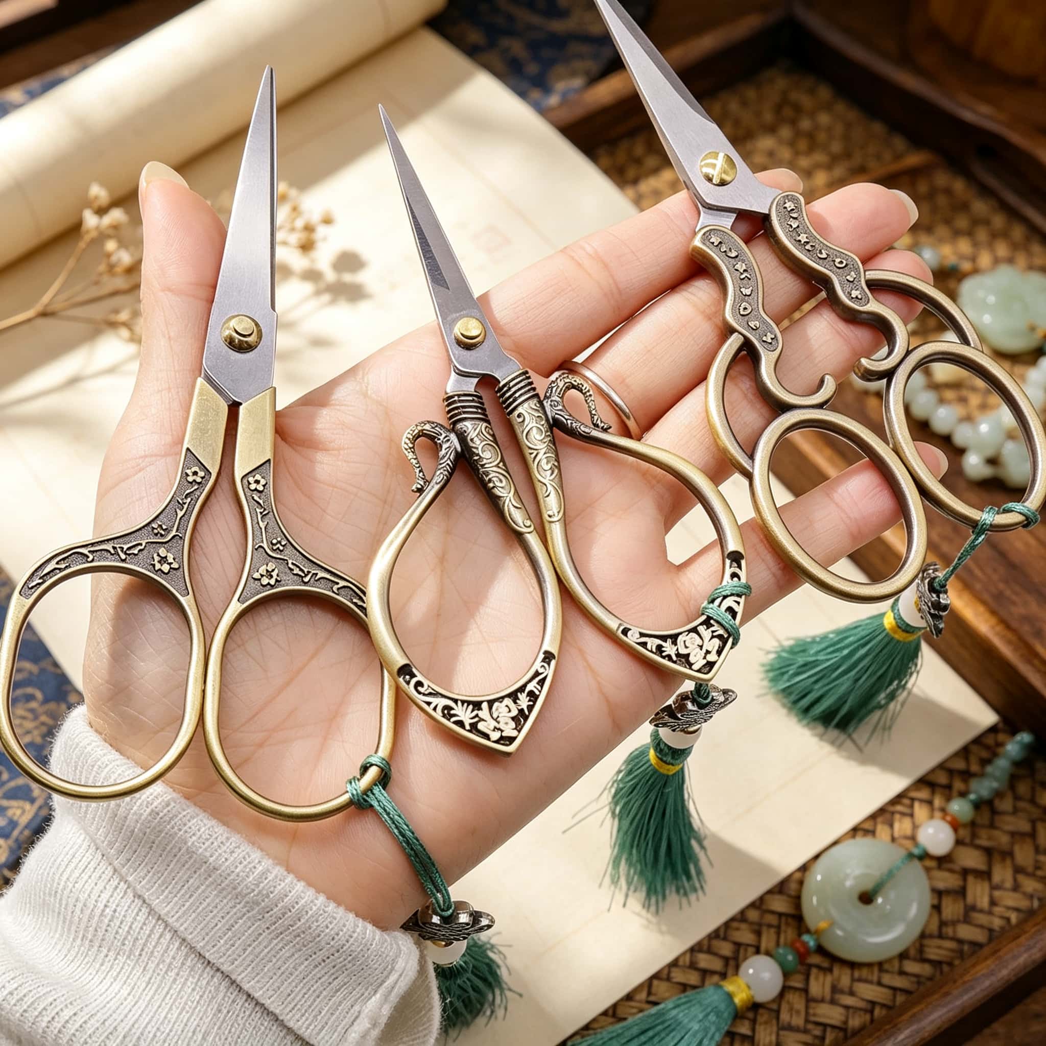 Vintage Sewing Scissors 3Pcs S - đánh giá và giá Scissors Stainless Craft