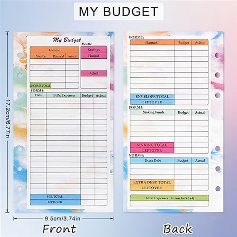 FTGT-A6 Budget Planner Refill  - đánh giá và giá Planner Weekly Budget