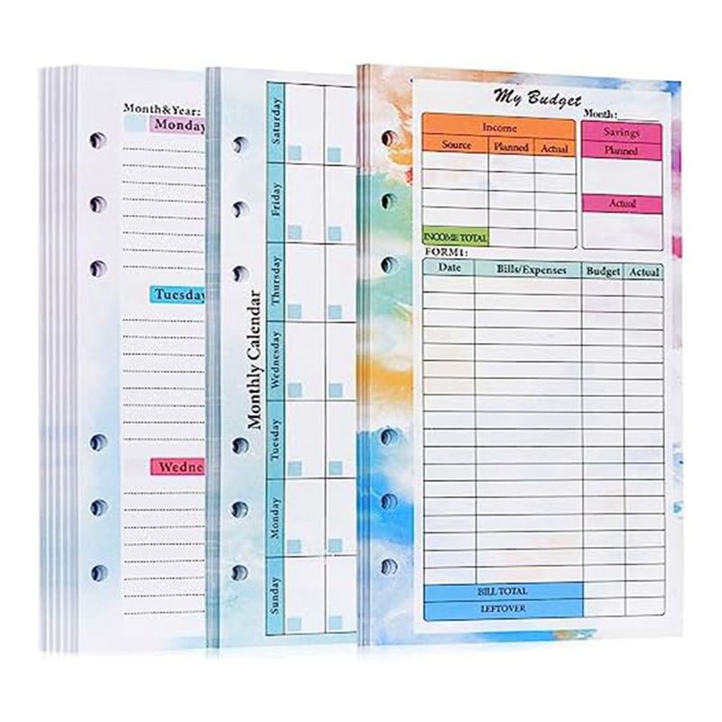 FTGT-A6 Budget Planner Refill  - đánh giá và giá Planner Weekly Budget
