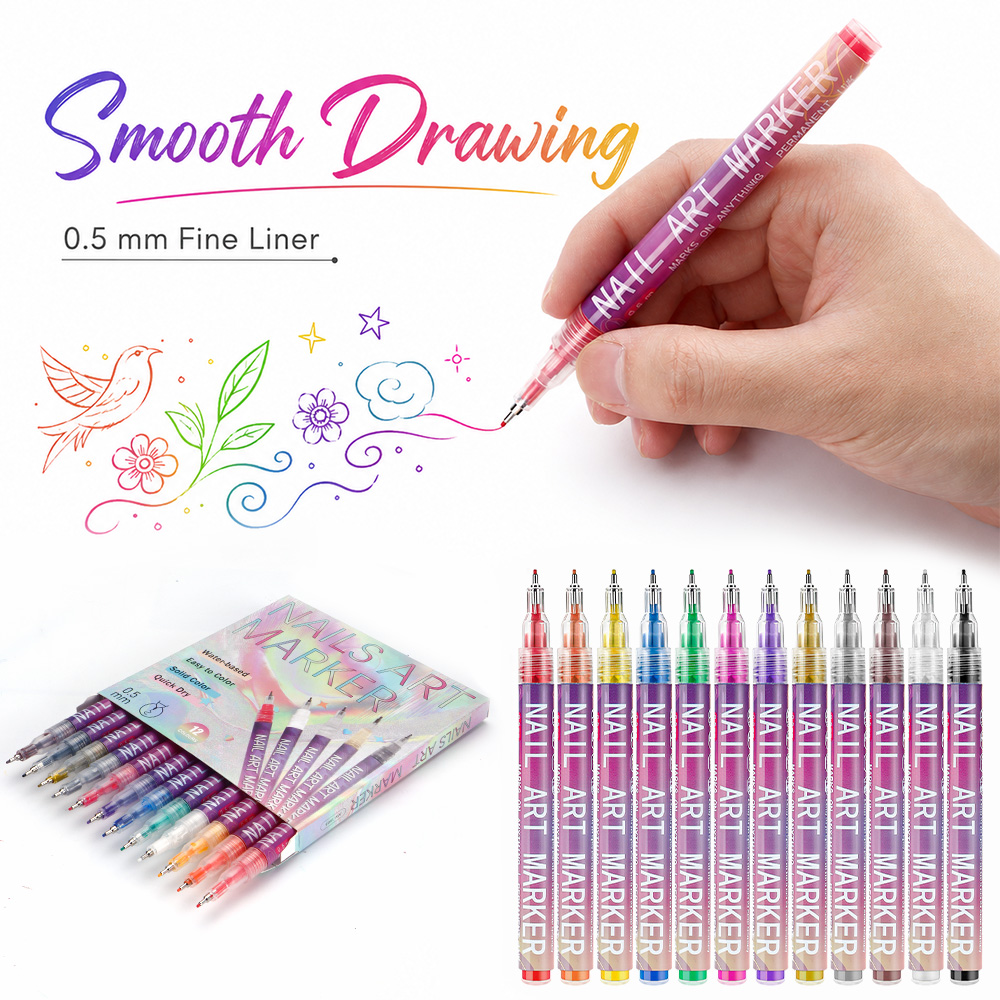 12 Pcs 0.5mm Fine Line Marker  - đánh giá và giá Copic Marker Sketch