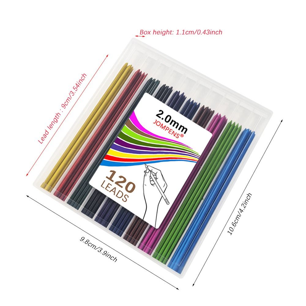 120pcs 2.0mm Lead Pencil Refil - đánh giá và giá Mechanical Pencil Lead