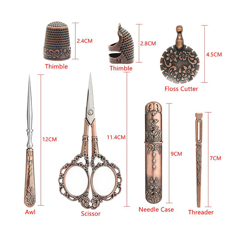 Vintage Sewing Kit European St - đánh giá và giá Scissors Stainless Craft